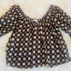 Known Supply Organic Floral Patterned Blouse Medium
